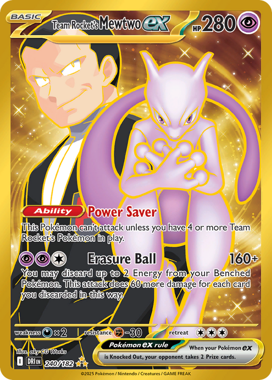Team Rocket's Mewtwo ex (ex) (240/244) [Scarlet & Violet: Destined Rivals]