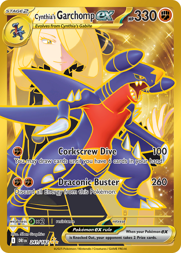 Cynthia's Garchomp ex (ex) (241/244) [Scarlet & Violet: Destined Rivals]