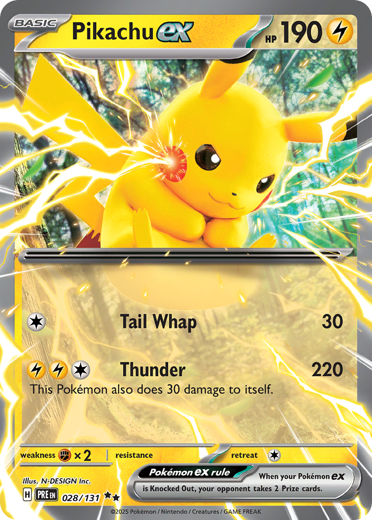 Pikachu ex (Tera, ex) (28/180) [Scarlet & Violet: Prismatic Evolutions]