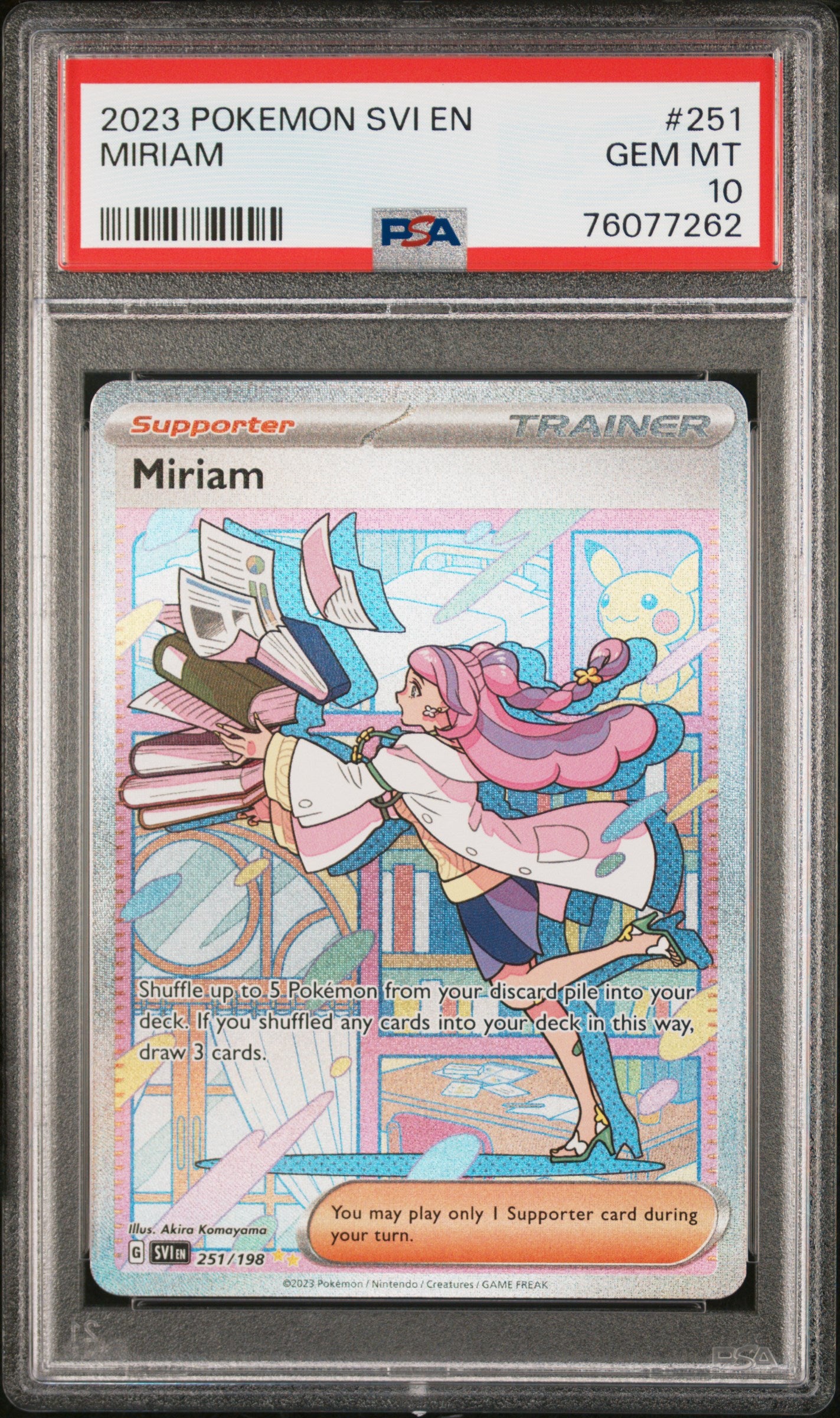 PSA 10 GEM MT MIRIAM #251 SPECIAL ILLUSTRATION RARE 2023