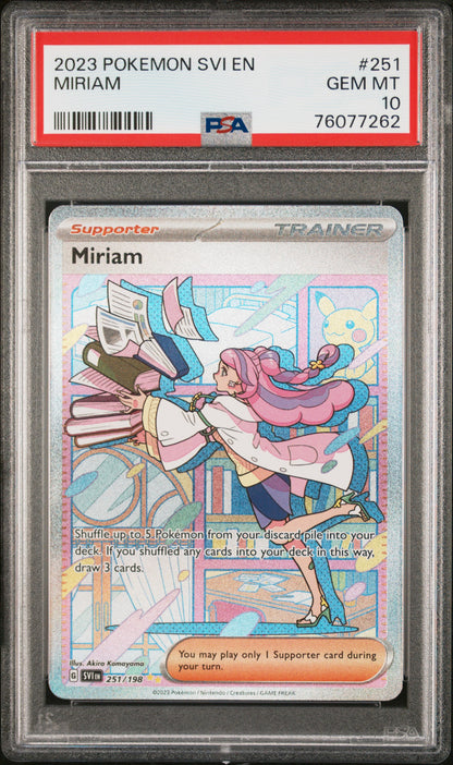 PSA 10 GEM MT MIRIAM #251 SPECIAL ILLUSTRATION RARE 2023