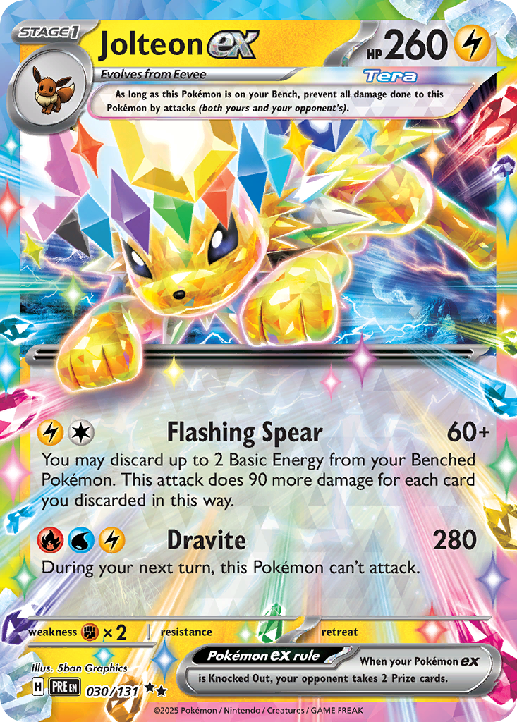 Jolteon ex (Tera, ex) (30/180) [Scarlet & Violet: Prismatic Evolutions]