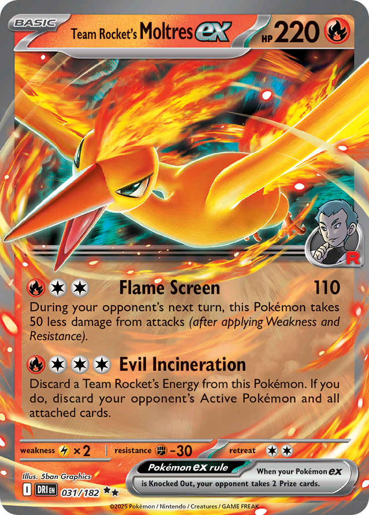 Team Rocket's Moltres ex (ex) (31/244) [Scarlet & Violet: Destined Rivals]