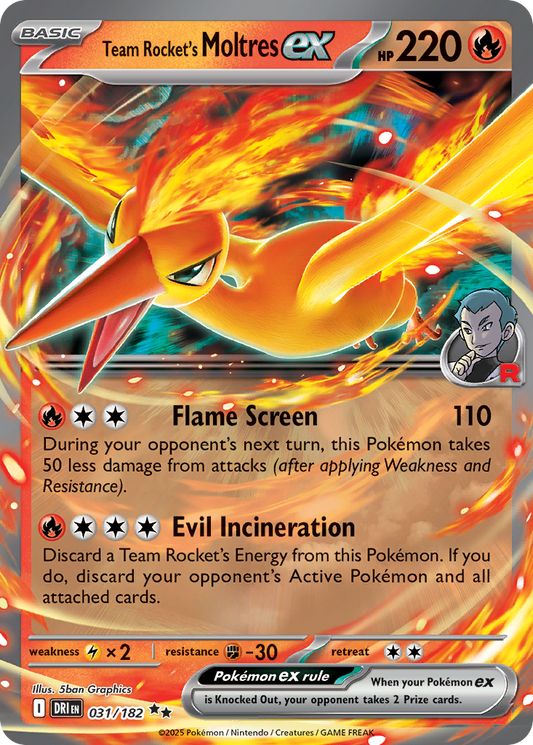 Team Rocket's Moltres ex (ex) (31/244) [Scarlet & Violet: Destined Rivals]