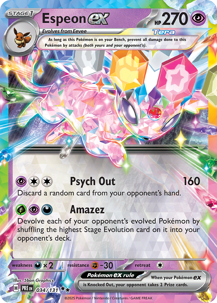 Espeon ex (Tera, ex) (34/180) [Scarlet & Violet: Prismatic Evolutions]