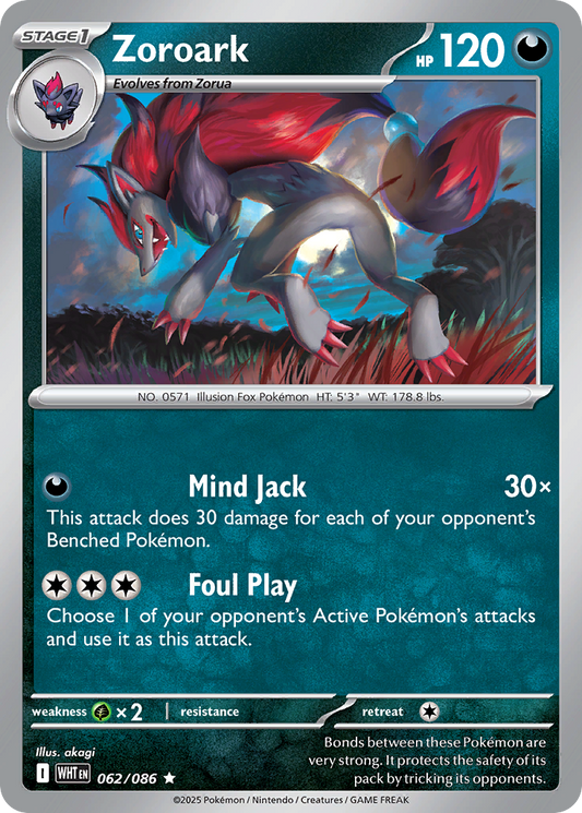 Zoroark - White Flare #62