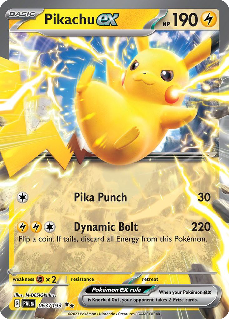 Pikachu ex (ex) (63/279) [Scarlet & Violet: Paldea Evolved]