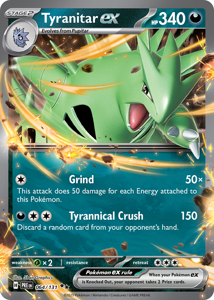 Tyranitar ex (ex) (64/180) [Scarlet & Violet: Prismatic Evolutions]