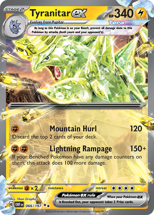 Tyranitar ex (ex, Tera) (66/230) [Scarlet & Violet: Obsidian Flames]