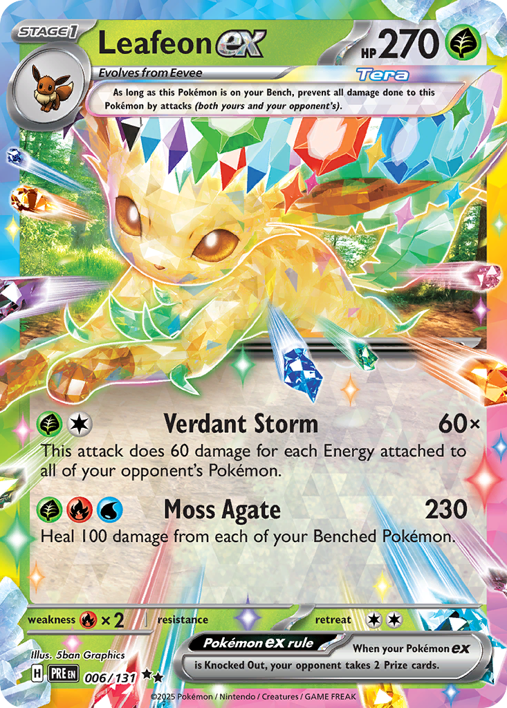 Leafeon ex (Tera, ex) (6/180) [Scarlet & Violet: Prismatic Evolutions]