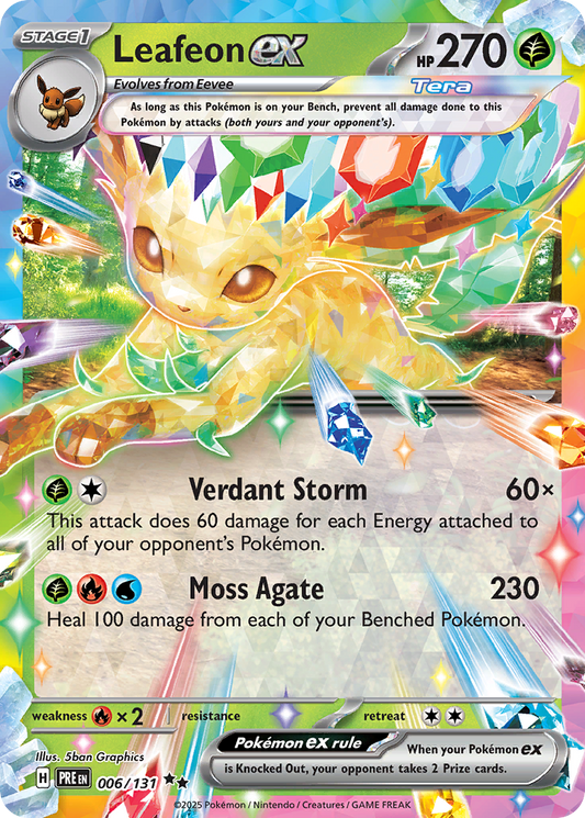 Leafeon ex (Tera, ex) (6/180) [Scarlet & Violet: Prismatic Evolutions]
