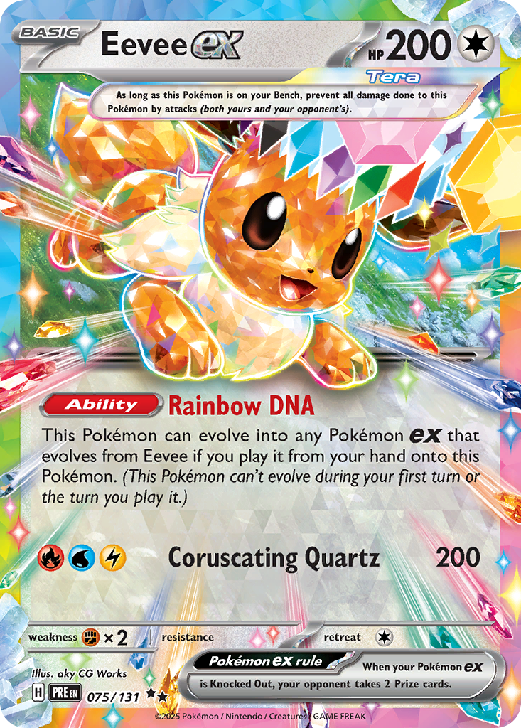 Eevee ex (Tera, ex) (75/180) [Scarlet & Violet: Prismatic Evolutions]