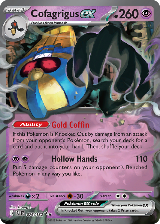 Cofagrigus ex (ex) (76/266) [Scarlet & Violet: Paradox Rift]