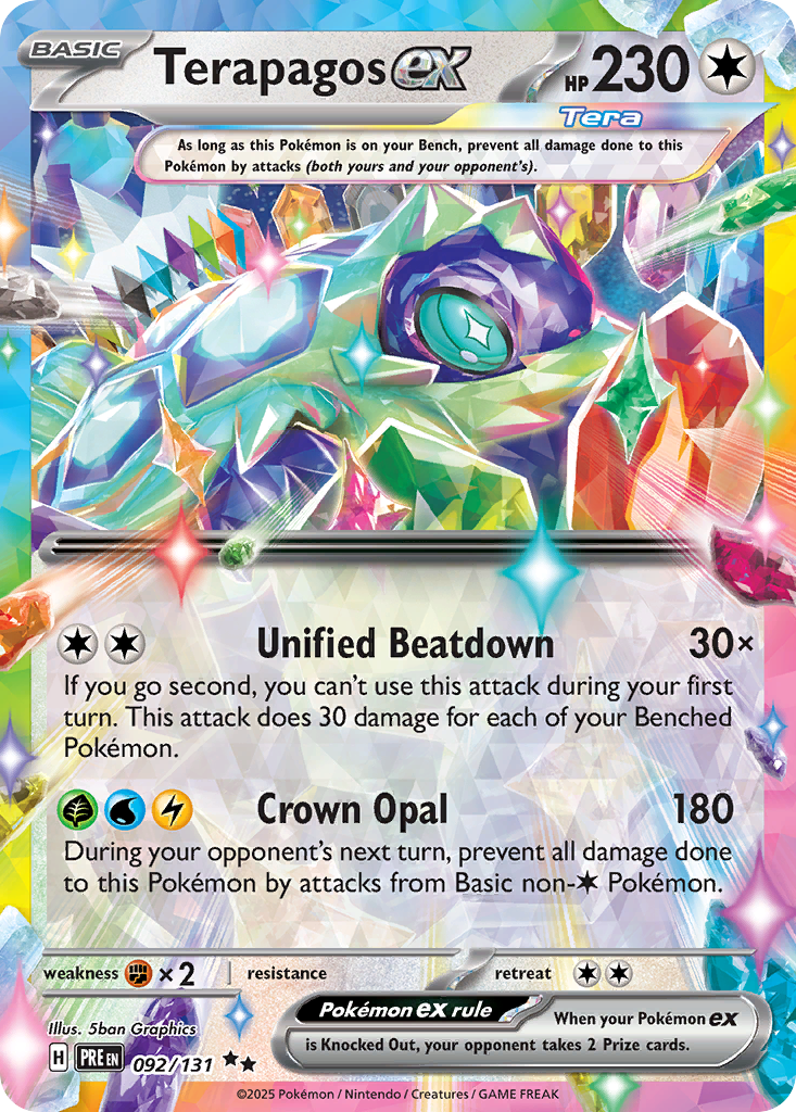 Terapagos ex (ex) (92/180) [Scarlet & Violet: Prismatic Evolutions]