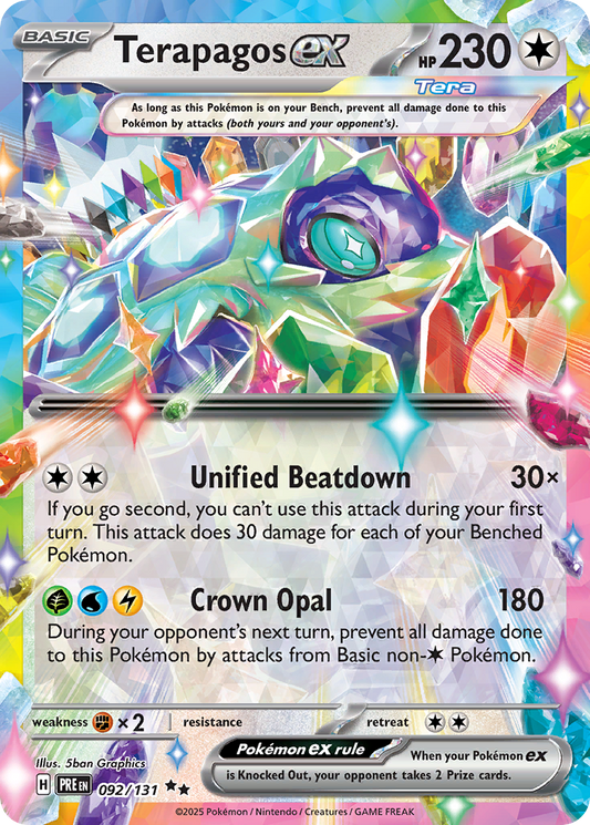 Terapagos ex (ex) (92/180) [Scarlet & Violet: Prismatic Evolutions]