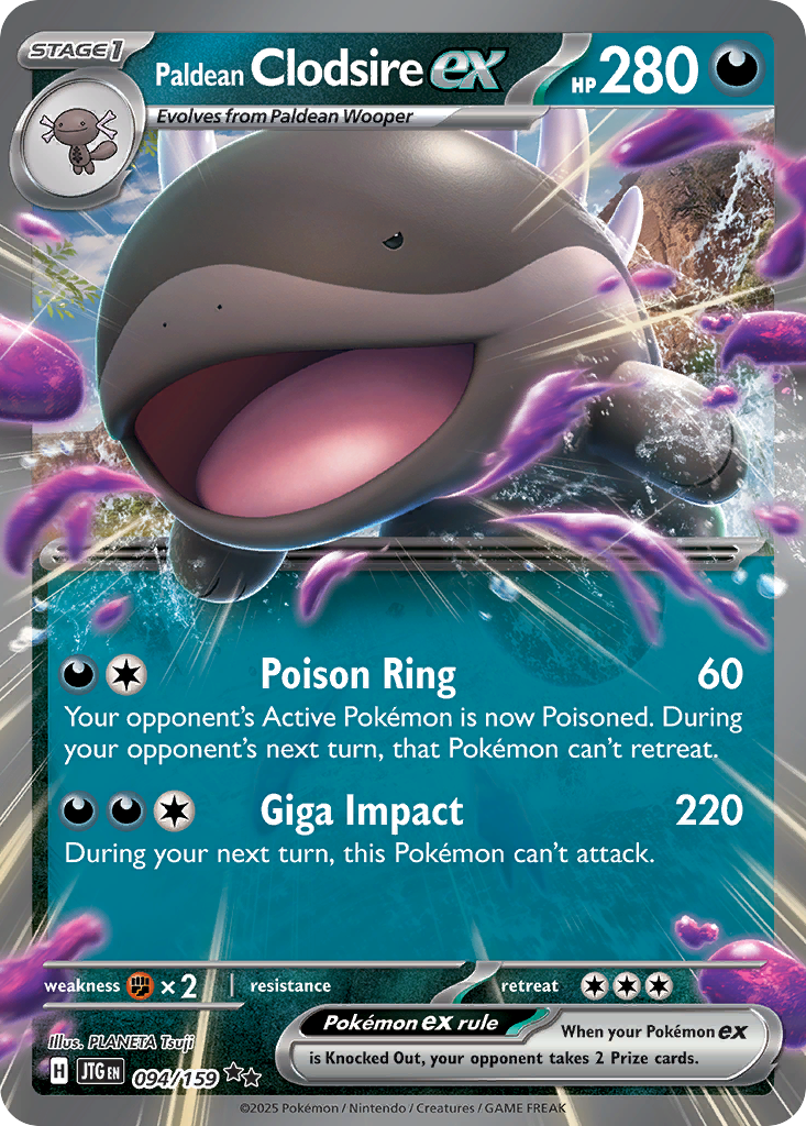 Paldean Clodsire ex - Journey Together #94