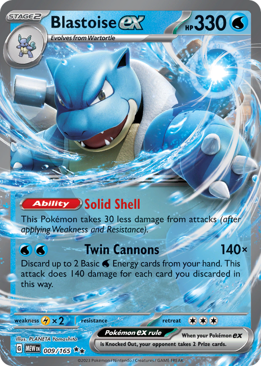 Blastoise ex (ex) (9/207) [Scarlet & Violet: 151]