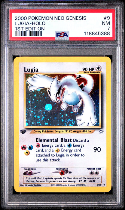 PSA 7 NM LUGIA-HOLO #9 1ST EDITION 2000