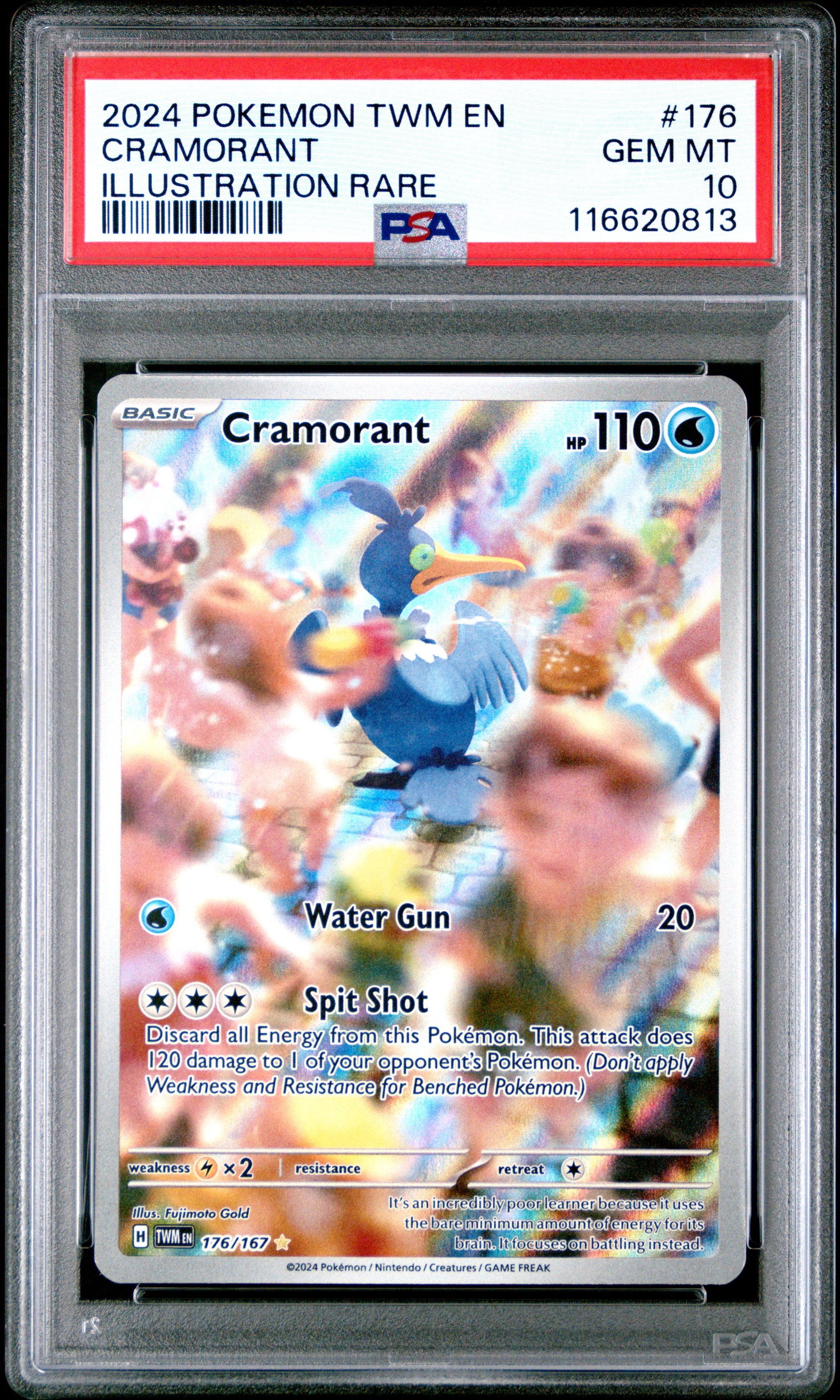 Cramorant Illustration Rare Pokemon Twm En-Twilight Masquerade 176 NM PSA 10