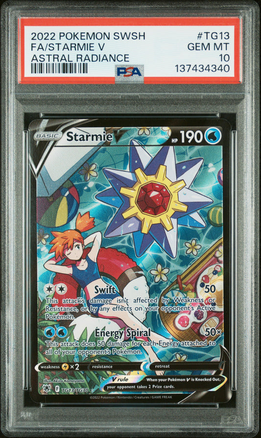 Starmie V Pokemon Sword & Shield Astral Radiance TG13 NM PSA 10