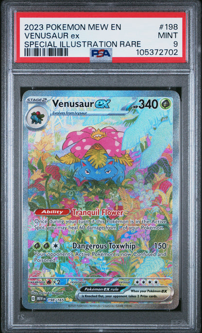 PSA 9 MINT VENUSAUR ex #198 SPECIAL ILLUSTRATION RARE 2023