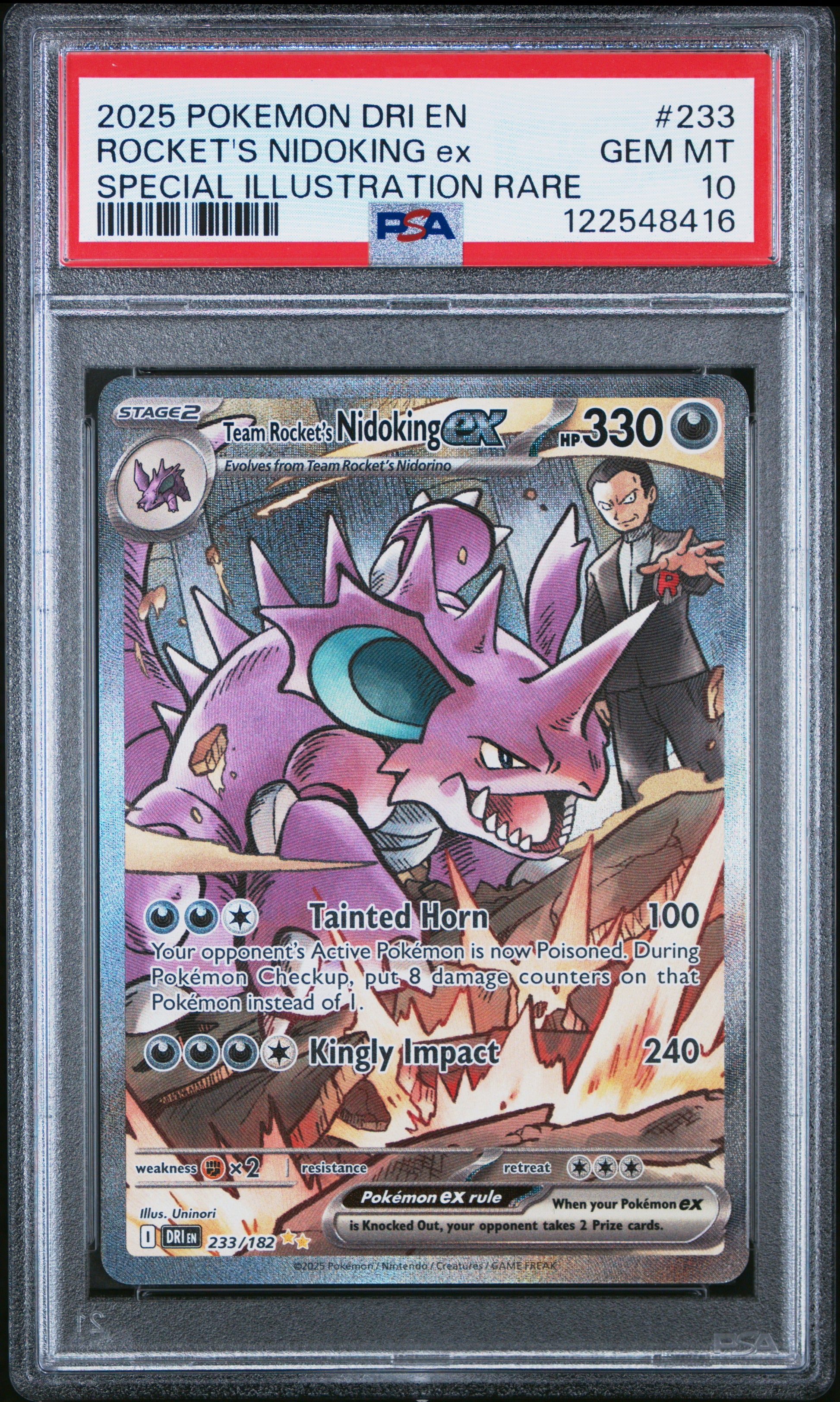 Rocket'S Nidoking Ex Special Illustration Rare Pokemon Dri En-Destined Rivals 23
