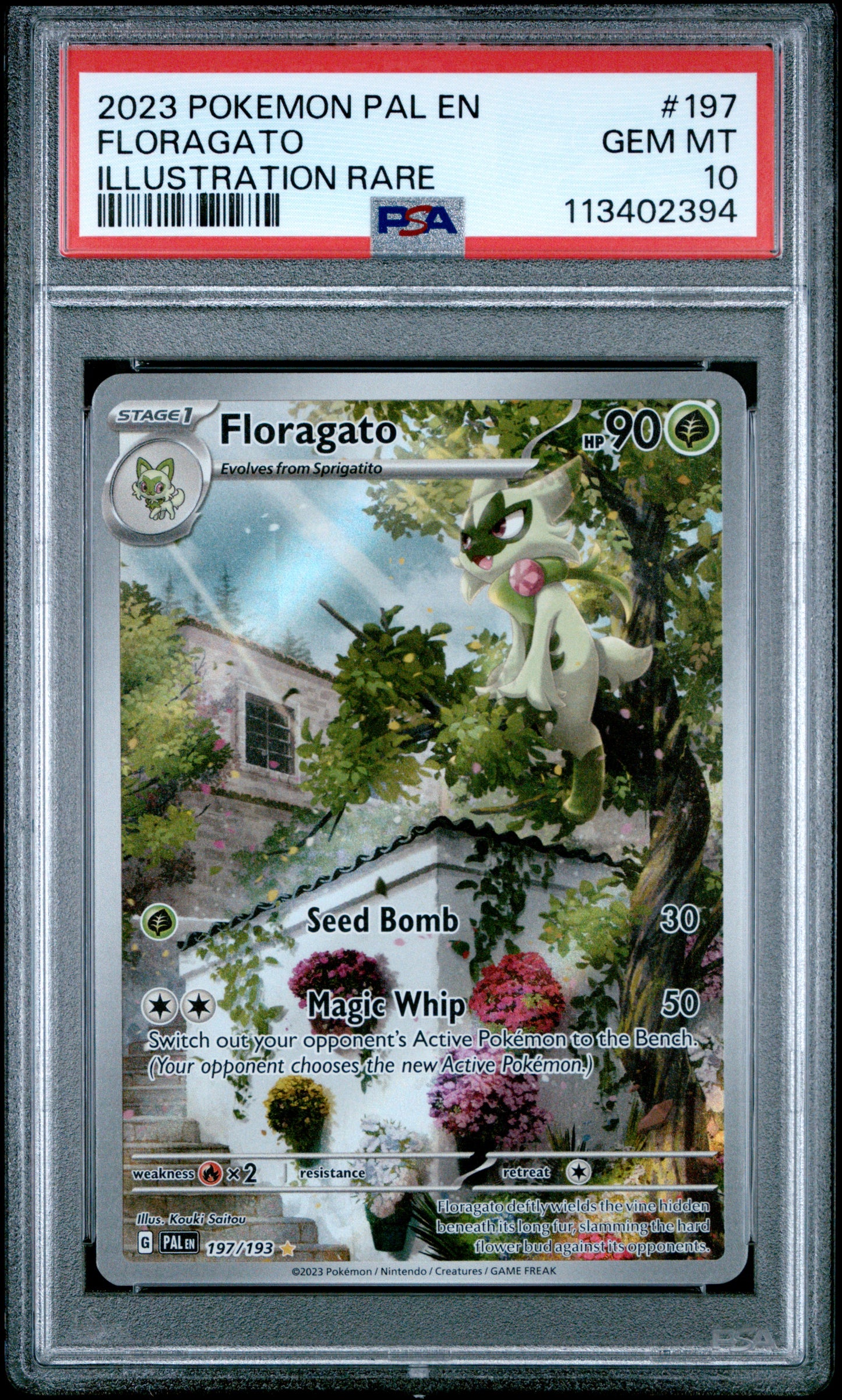 PSA 10 GEM MT FLORAGATO #197 ILLUSTRATION RARE 2023