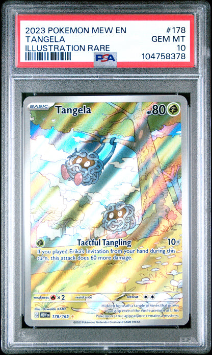 Tangela Illustration Rare Pokemon Mew En-151 178 NM PSA 10