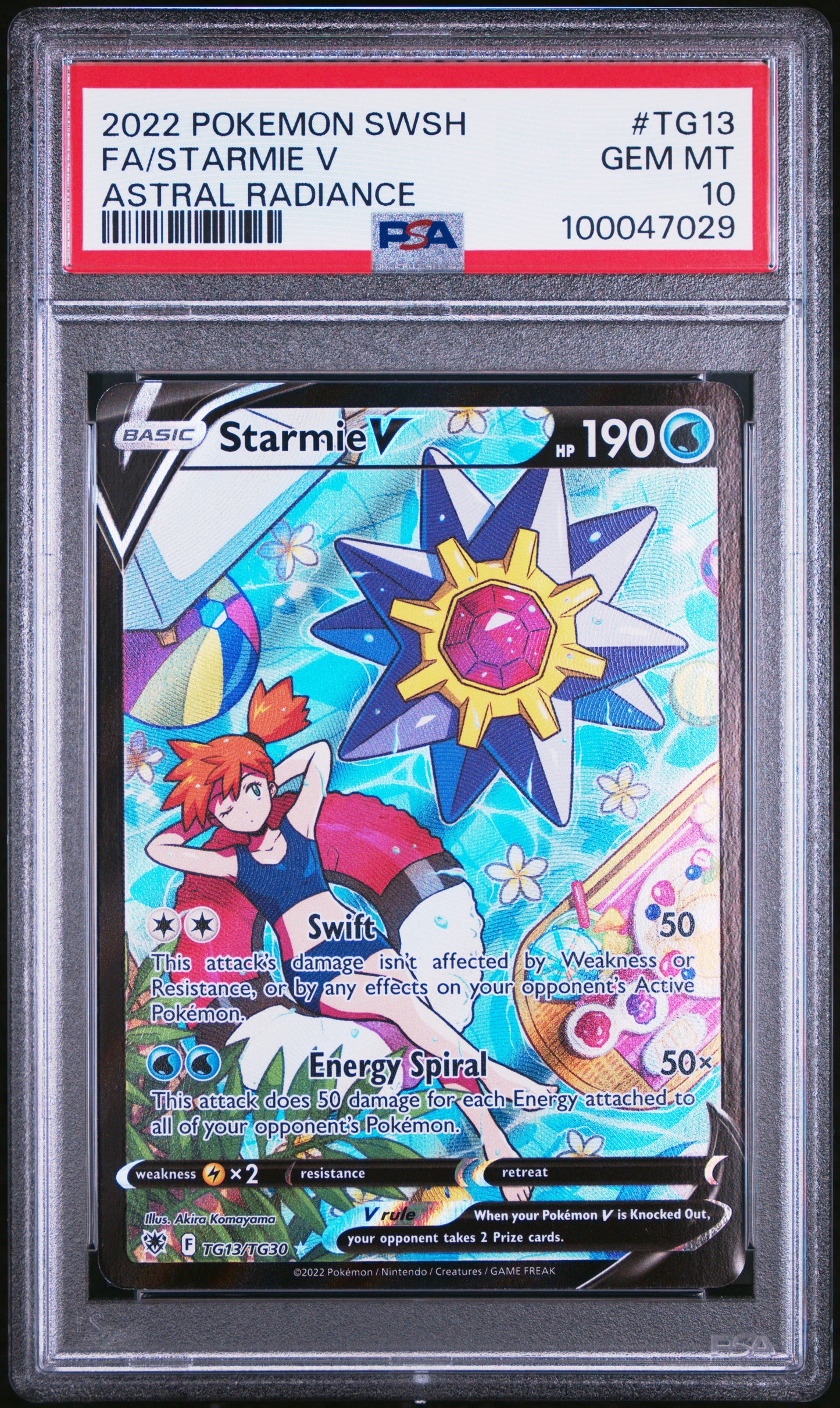 PSA 10 GEM MT FA/STARMIE V #TG13 ASTRAL RADIANCE 2022