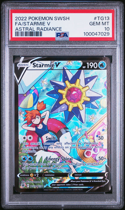 PSA 10 GEM MT FA/STARMIE V #TG13 ASTRAL RADIANCE 2022