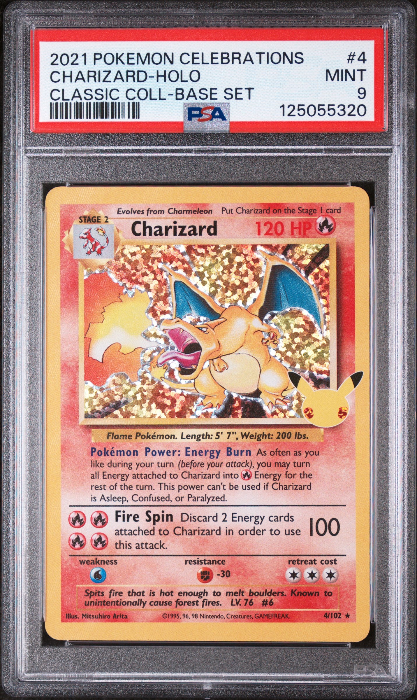 Charizard-Holo Classic Coll-Base Set Pokemon Celebrations Classic Collection 4 N
