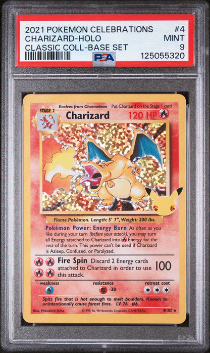 Charizard-Holo Classic Coll-Base Set Pokemon Celebrations Classic Collection 4 N