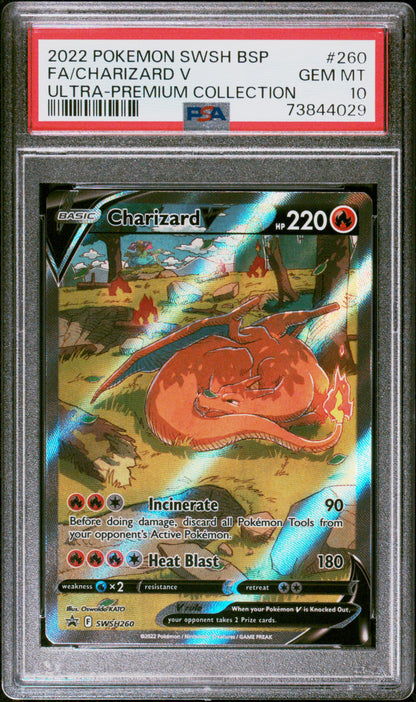 PSA 10 GEM MT FA/CHARIZARD V #260 ULTRA-PREMIUM COLLECTION 2022