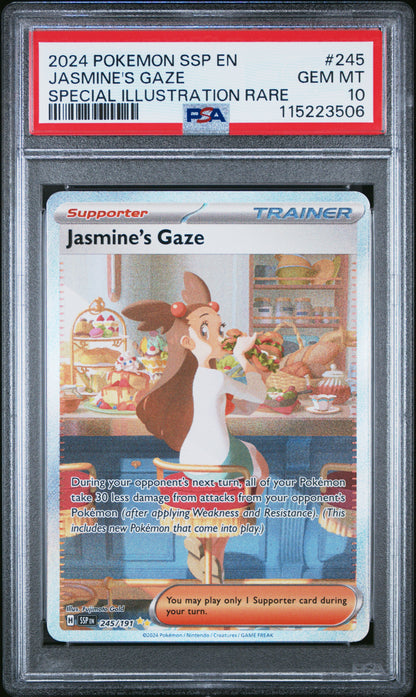 Jasmine'S Gaze Special Illustration Rare Pokemon Ssp En-Surging Sparks 245 NM PS