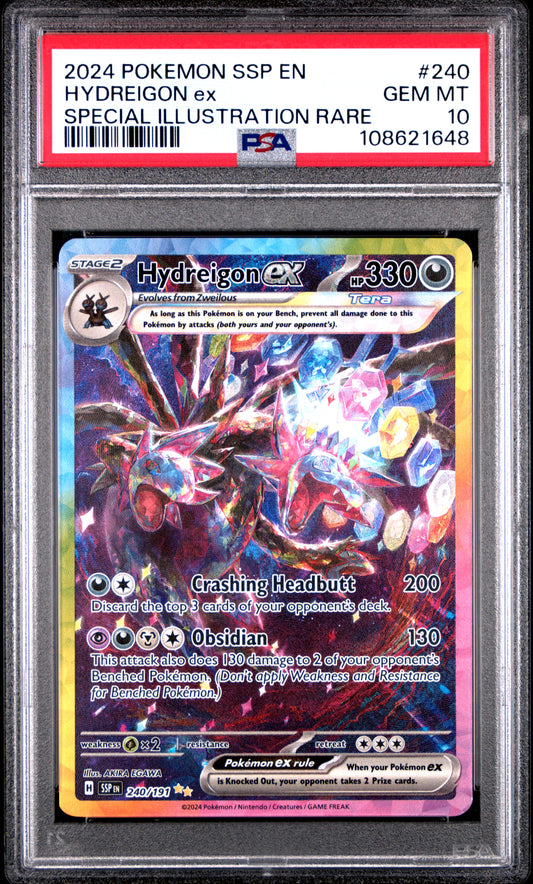 PSA 10 GEM MT HYDREIGON ex #240 SPECIAL ILLUSTRATION RARE 2024