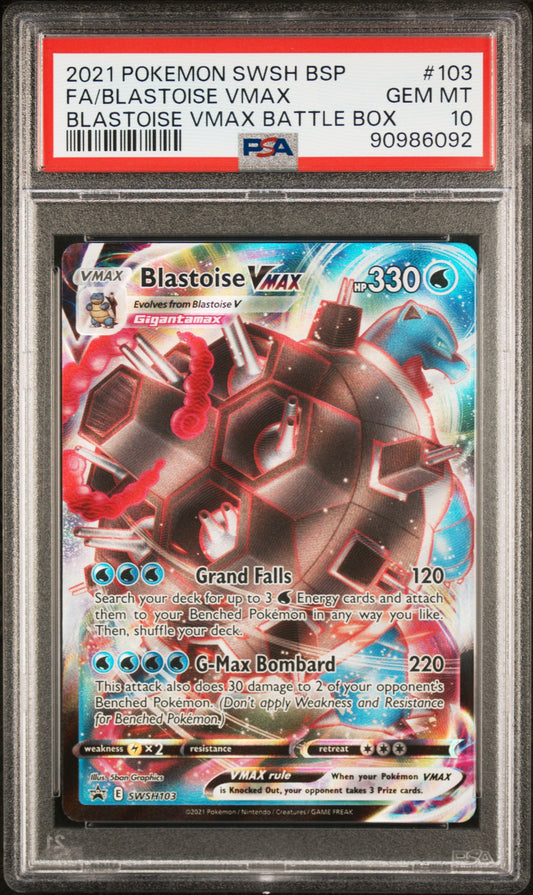 Fa/Blastoise Vmax Blastoise Vmax Battle Box Pokemon Swsh Black Star Promo 103 NM