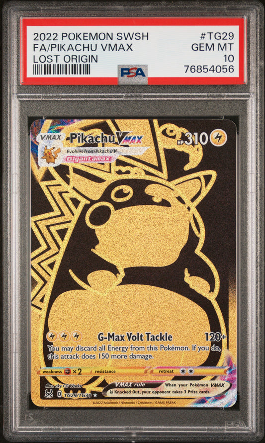 Fa/Pikachu Vmax Lost Origin Pokemon Sword & Shield Lost Origin TG29 NM PSA 10