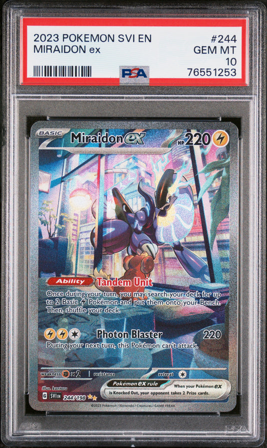 Miraidon Ex Special Illustration Rare Pokemon Svi En-Scarlet & Violet 244 NM PSA