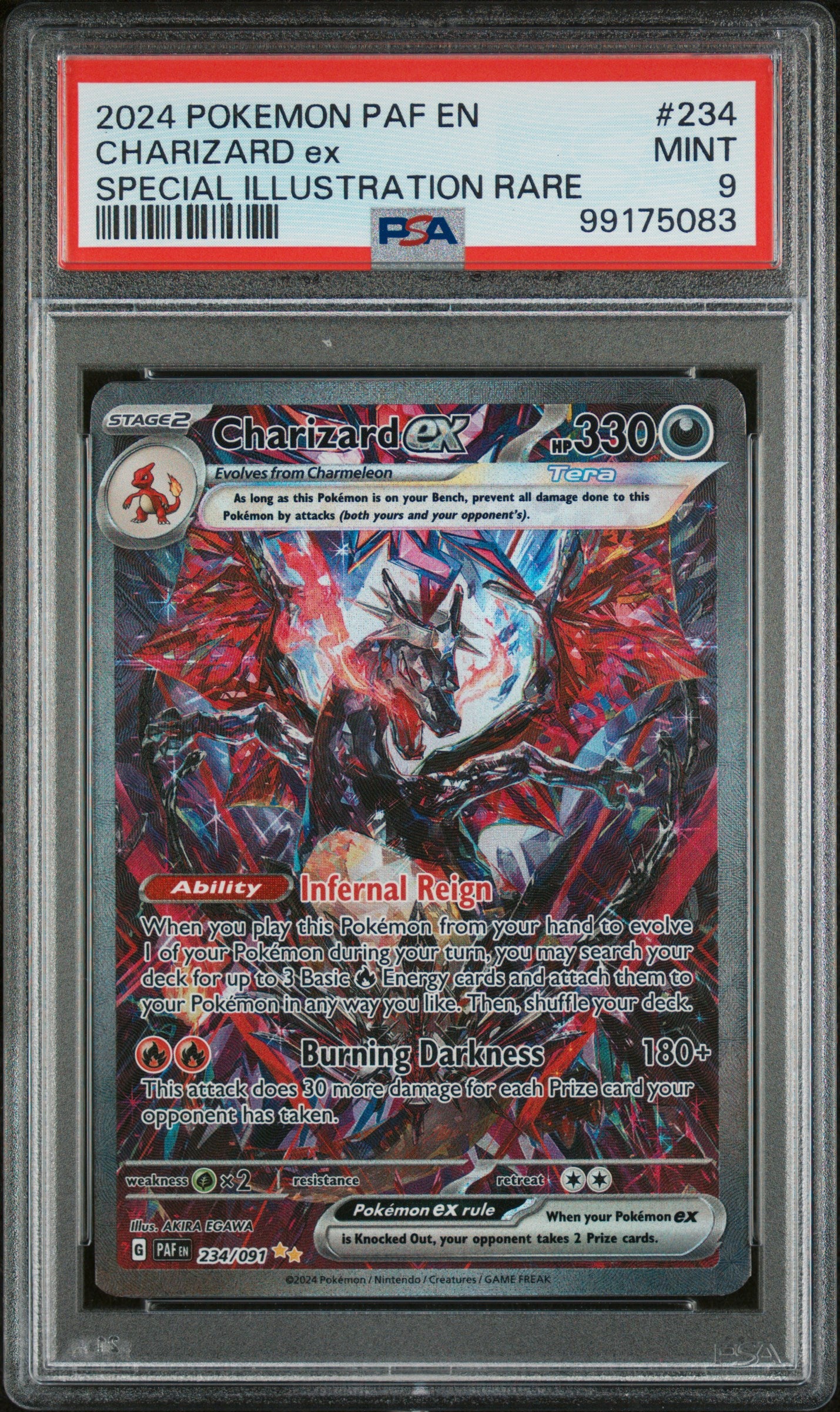 PSA 9 MINT CHARIZARD ex #234 SPECIAL ILLUSTRATION RARE 2024